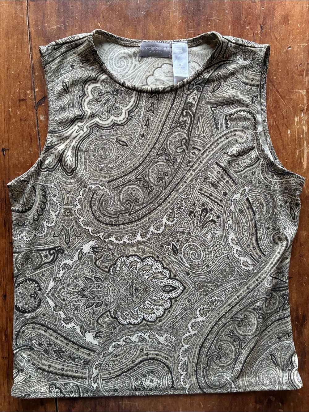 Vintage Liz Claiborne Collection - Paisley Sleeveless Top - size M